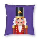 Nutcracker Doll Cushion Cover - Axyaa Square Throw Pillow for Christmas Home Decor