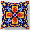 Colorful Geometric Flower Pillow Case by Axyaa: Simple Polyester Sofa Decorative Cover