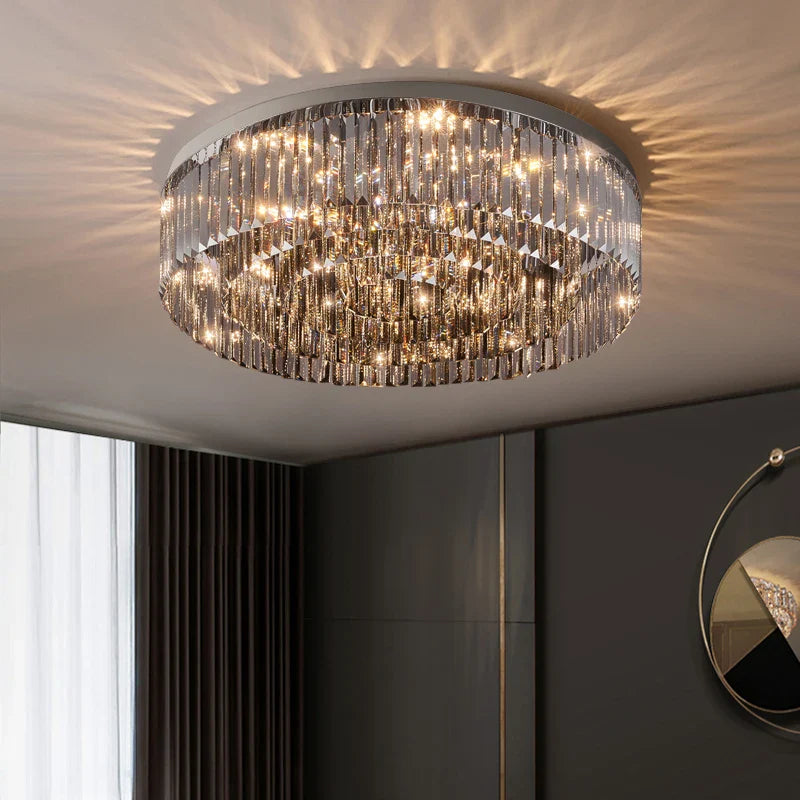 Luxury Villa Crystal Chandelier - Axyaa Nordic Ceiling Light