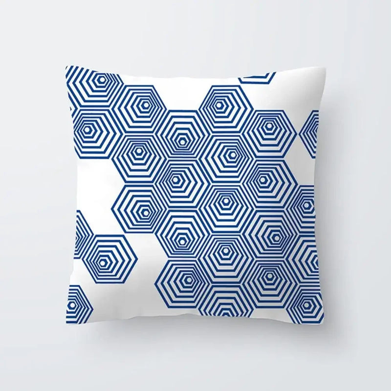 Axyaa Simple Modern Blue Pillowcase for Home Decor