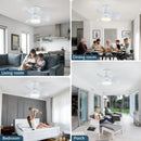 Axyaa Modern Silent Ceiling Fan with Intelligent 3-Color LED Lighting and Remote Control