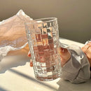 Axyaa Rattan Net Red Glass Cup Set - Household Water Juice Coffee Cold Drinking Mug