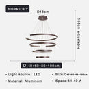 Axyaa Modern Black 3 Rings LED Chandelier for Living Room, Bedroom & Restaurant