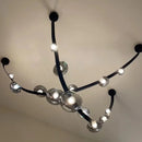 Axyaa Modern Glass LED Chandelier for Restaurant and Exhibition Hall