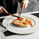 Axya Ceramic Steak Plate: Elegant Western Food Tableware for Home and Commercial Use