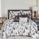 Axyaa Northern Star King Quilt Set with Two King Pillow Shams - Merry & Bright Collection