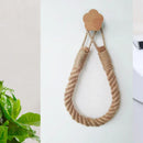 Axyaa Solid Wood Linen Rope Towel Rack - Stylish & Functional Bathroom Storage Solution