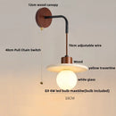 Axyaa White Glass LED Wall Light - Modern Nordic Bedroom Sconce