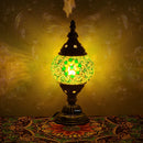 Axyaa Vintage Turkish Mosaic Table Lamp Handcrafted Art Deco Bedside Night Light