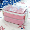 Axyaa Double-Layer Bento Box - 800ml Fitness Lunch Container with Cute Design