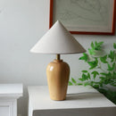 Axyaa Solid Wood Fabric Desk Lamp: Antique Wabi Sabi Style for Bedroom & Living Room