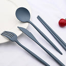 Axyaa Travel Cutlery Set: Japan Style Wheat Straw Flatware with Portable Box