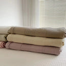 Axyaa Quilted Cotton Sand Washed Bed Cover - Cream Padded Sheets