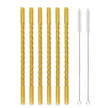 Axyaa Glass Straw: Colorful Eco-Friendly Reusable Cocktail, Smoothie Bar Accessories