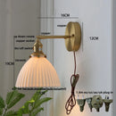 Axyaa Modern Copper LED Wall Sconce with Pull Chain Switch