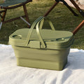 Axyaa Outdoor Folding Picnic Storage Box - Waterproof & Portable Organizer Basket