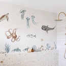 Axyaa Underwater Fish Decal for Kids Room Decor