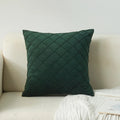 Axyaa Velvet Diamond Check Pattern Throw Pillowcase for Stylish Home Decor