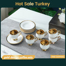 Axya Gold-Plated Ceramic Coffee Cup Set - Luxury Modern Design