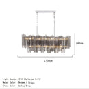 Axyaa Smokey Gray Glass Hanging Chandeliers for Dining Living Room Loft Bedroom
