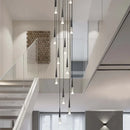 Axyaa LED Chandelier Rain Drop Pendant Light - Modern Staircase Island Hanging Lamp