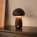 Axyaa Wooden Mushroom LED Night Light Touch Switch Lamp for Kids' Bedroom