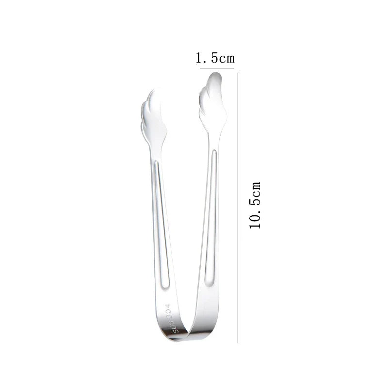 Axyaa Stainless Steel Wing Mini Ice Tongs Kitchen Snack Clip