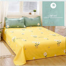 Axyaa Daisy Print Bedding Set: Queen/King Duvet Cover, Flat Sheets - Cozy & Durable