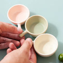 Axyaa Ceramic Disc Mini Bowls Set of 4, Cream Dessert Cereal Bowls