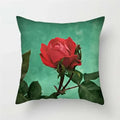 Axyaa Pink Floral Polyester Throw Pillow Cover 45X45cm