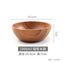 Axyaa Acacia Wood Salad Bowl 15" - Japanese Style Wooden Tableware