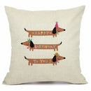 Axyaa Christmas Sausage Style Cushion Cover | Festive Dog Decorative Pillow Cover 45x45cm