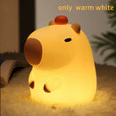Axyaa Capybara Silicone Night Light - USB Rechargeable, Cute Cartoon Design, Bedside Lamp