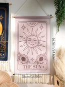 Sun & Moon Bohemian Tapestry with Fringe by Axyaa - Home Decor Art & Gifts