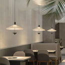 Axyaa Fabric Hanging Chandelier Light Fixture, Simple Cloth Pendant for Bedroom & Dining Room.