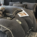 Axyaa Elegant Winter Rabbit Fleece 4-Piece Bedding Set, Luxurious & Warm Milk Fleece Kit
