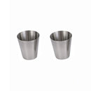 Axyaa Stainless Steel Shot Glasses 4-Pack with Leather Case - Camping Drinkware