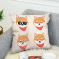 Axyaa Shiba Inu Pillow Cover for Decorative Home and Car Cushions
