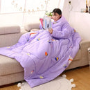 Axyaa Cozy Sleeved Quilted Pillow Blanket: Fashionable & Comfortable Dual-Purpose Bedding