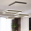 Axyaa Smart Square Up and Down Lighting Chandelier for Modern Minimalist Living Room