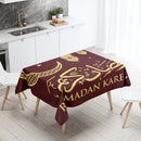 Elegant Ramadan Calligraphy Tablecloth for Eid Décor by Axyaa