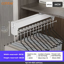 Axyaa Retractable Hanging Clothes Rod with Top Mount Pants Holders