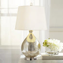 Axyaa Black Glass Table Lamps with Fabric Lampshade
