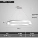 Axyaa Modern Round Ring LED Chandeliers for Living Room & Office Decor