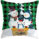 Cute Santa Claus Snowman Print Pillowcase for Axyaa Christmas Party Decor