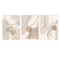 Boho Beige Geometry Abstract Line Canvas Print by Axyaa - Modern Minimalist Wall Art