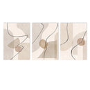 Boho Beige Geometry Abstract Line Canvas Print by Axyaa - Modern Minimalist Wall Art