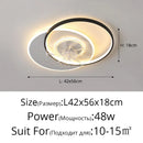 Axyaa LED Ceiling Fan with Star Light for Bedroom, Living Room, Kitchen - Modern Minimalist Design