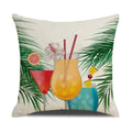 Axyaa Summer Farmhouse Linen Pillow Cover 45x45cm Beach Vacation Home Decor