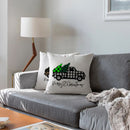Axyaa Christmas Pickup Trucks Linen Cushion Covers 45x45 for Modern Home Decor